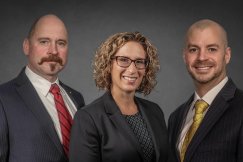 Law firm Jacobowitz and Gubits added two new attorneys to its team. Pictured are managing partner Michele L. Babcock, left; Andrew L. Boughrum and William E. Podszus.